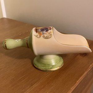 gilded trim Vintage Japan hand painted toothpick holder with